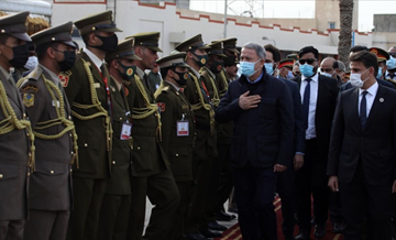 Bakan Akar ve TSK komuta kademesi Libya Kara Harp Okulu mezuniyet törenine katıldı