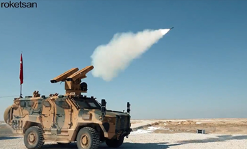 Sungur Hava Savunma Sistemi testlerde hareketli hedefi vurdu