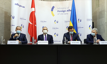 Ukrayna-Türkiye dışişleri ve savunma bakanlarının katıldığı toplantının ardından ortak bildiri yayımlandı
